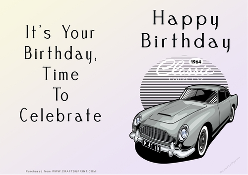 NCJP - Happy Birthday - Motorbikes and Cars
