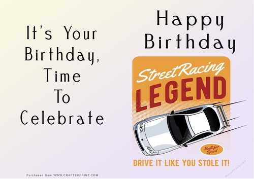NCJP - Happy Birthday - Motorbikes and Cars