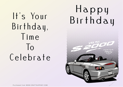 NCJP - Happy Birthday - Motorbikes and Cars