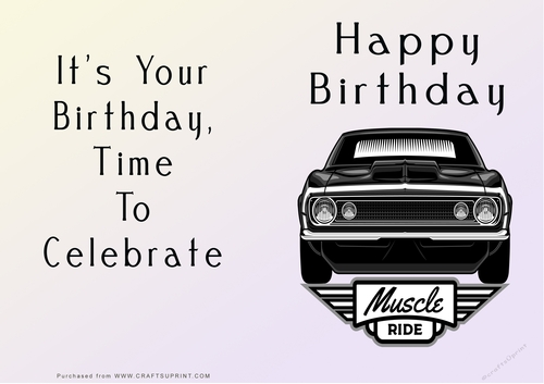 NCJP - Happy Birthday - Motorbikes and Cars