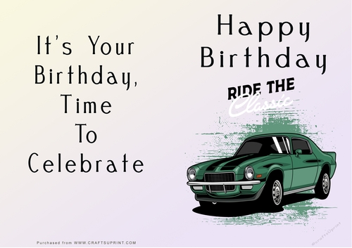 NCJP - Happy Birthday - Motorbikes and Cars