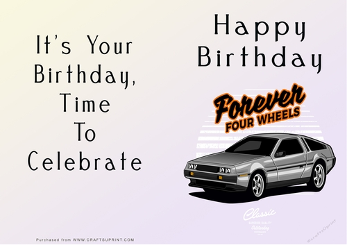 NCJP - Happy Birthday - Motorbikes and Cars