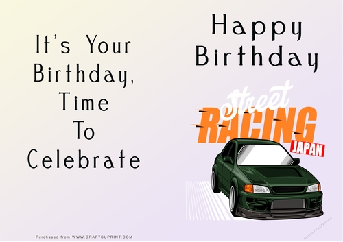 NCJP - Happy Birthday - Motorbikes and Cars