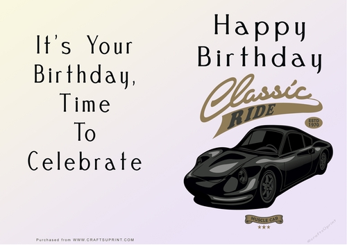NCJP - Happy Birthday - Motorbikes and Cars