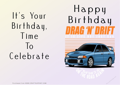 NCJP - Happy Birthday - Motorbikes and Cars