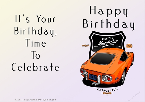 NCJP - Happy Birthday - Motorbikes and Cars