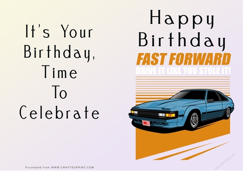 NCJP - Happy Birthday - Motorbikes and Cars