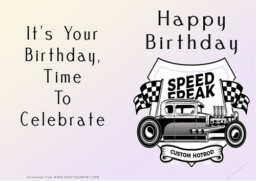 NCJP - Happy Birthday - Motorbikes and Cars