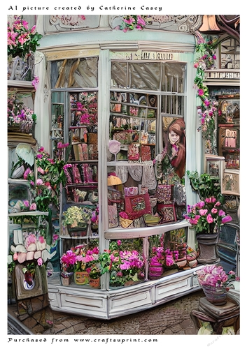 A4 AI Beautiful Paris Shop Fronts