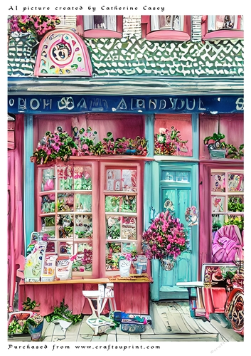 A4 AI Beautiful Paris Shop Fronts