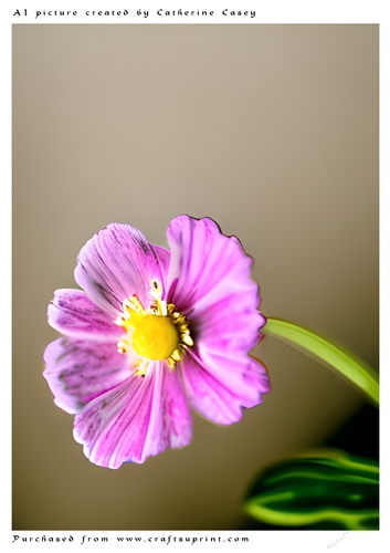 A4 AI Beautiful Fantasy Pink Flower