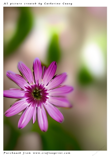 A4 AI Beautiful Fantasy Pink Flower