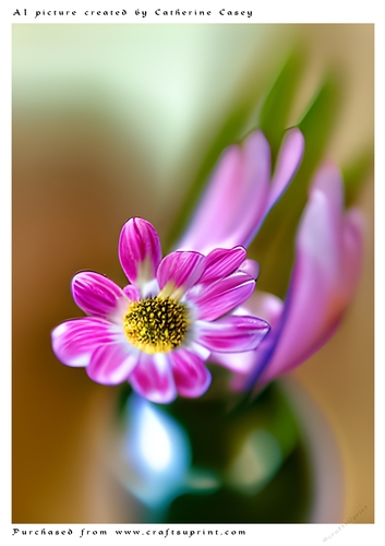 A4 AI Beautiful Fantasy Pink Flower