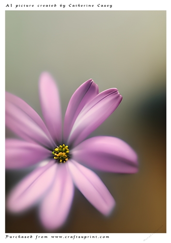 A4 AI Beautiful Fantasy Pink Flower