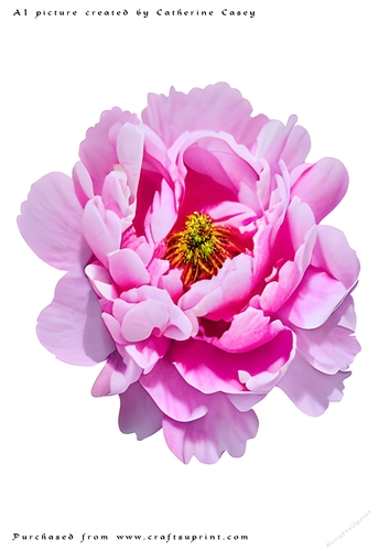 A4 AI Beautiful Fantasy Pink Peony