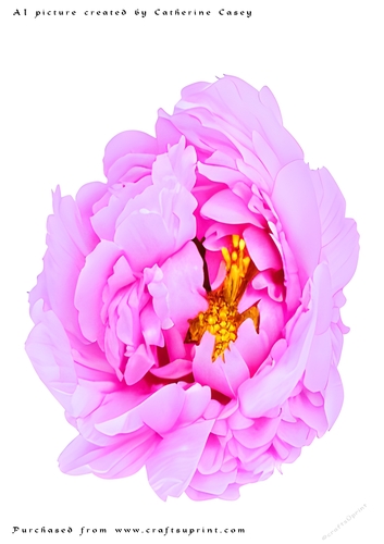 A4 AI Beautiful Fantasy Pink Peony