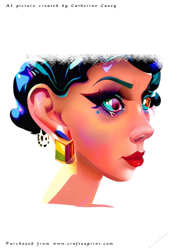 A4 AI Beautiful Fantasy 1940s style lady