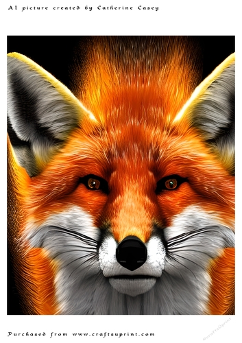 A4 AI Beautiful picture of a fox