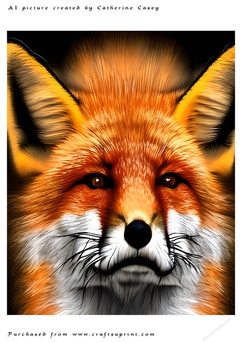 A4 AI Beautiful picture of a fox