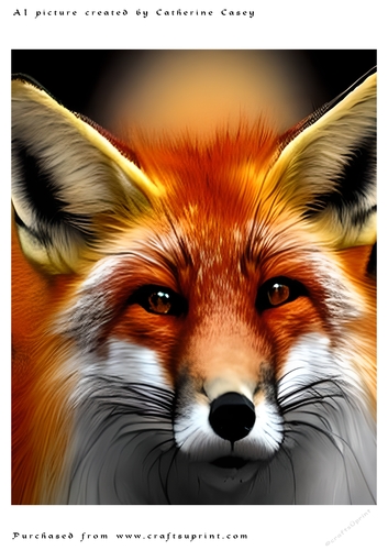 A4 AI Beautiful picture of a fox
