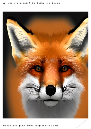 A4 AI Beautiful picture of a fox
