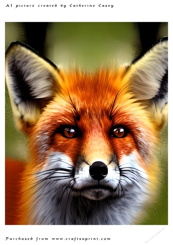 A4 AI Beautiful Fantasy Picture of a Fox