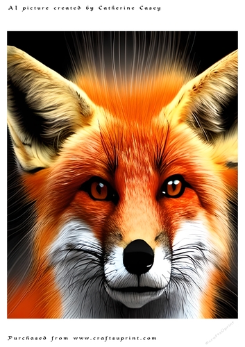 A4 AI Beautiful Fantasy Picture of a Fox