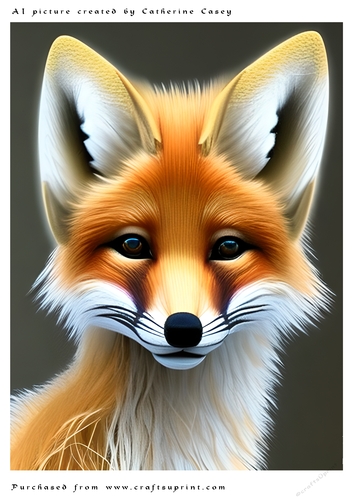 A4 AI Beautiful Fantasy Picture of a Fox