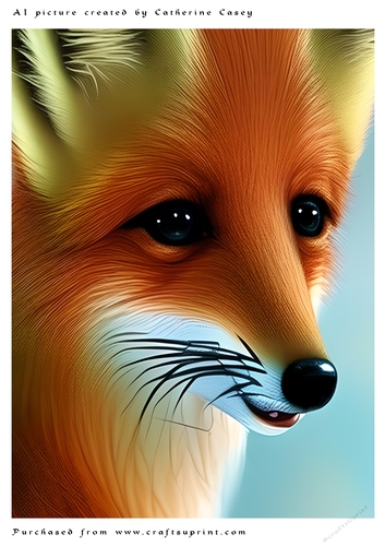 A4 AI Beautiful Fantasy Picture of a Fox