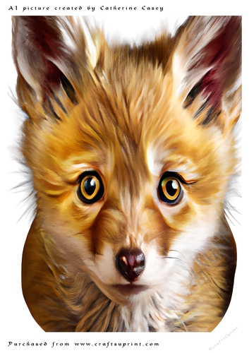 A4 AI Beautiful Fantasy Picture of a Fox