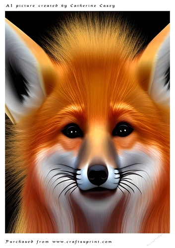 A4 AI Beautiful Fantasy Picture of a Fox