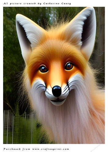 A4 AI Beautiful Fantasy Picture of a Fox