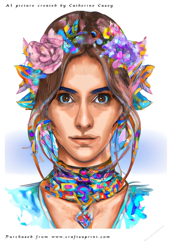 AI (Artificial Intelligence) A4 Beautiful Fantasy Picture of a Stunning Lady