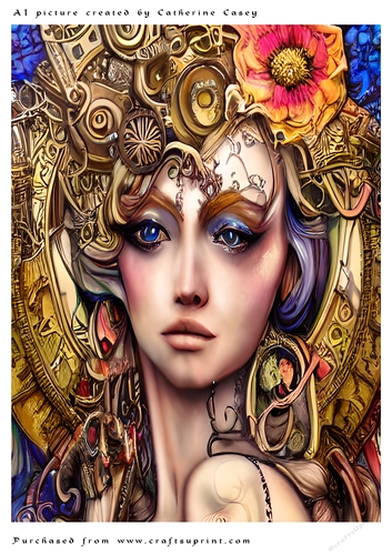 AI (Artificial Intelligence) A4 Beautiful Fantasy Picture of a Stunning Lady