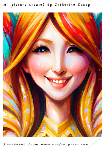 AI (Artificial Intelligence) A4 Beautiful Fantasy Picture of Stunning Angels
