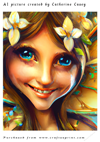 AI (Artificial Intelligence) A4 Beautiful Fantasy Picture of Stunning Angels