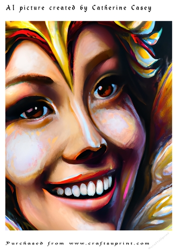AI (Artificial Intelligence) A4 Beautiful Fantasy Picture of Stunning Angels