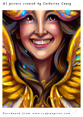 AI (Artificial Intelligence) A4 Beautiful Fantasy Picture of Stunning Angels