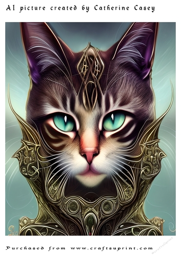 AI (Artificial Intelligence) A4 Beautiful Fantasy Picture of Stunning Fantasy Cats