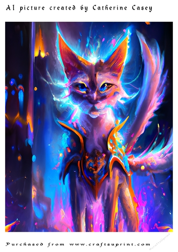AI (Artificial Intelligence) A4 Beautiful Fantasy Picture of Stunning Fantasy Cats