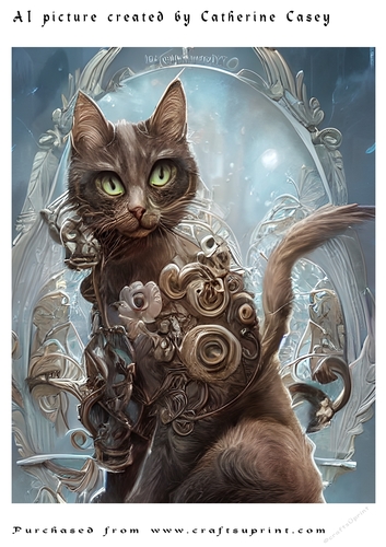 AI (Artificial Intelligence) A4 Beautiful Fantasy Picture of Stunning Fantasy Cats
