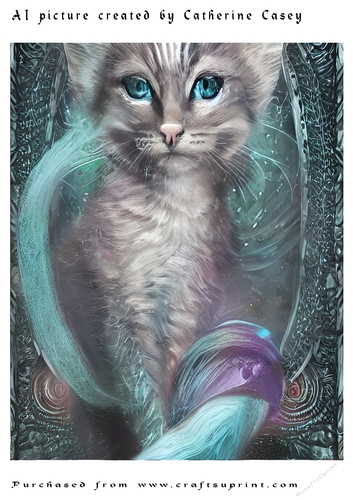 AI (Artificial Intelligence) A4 Beautiful Fantasy Picture of Stunning Fantasy Cats