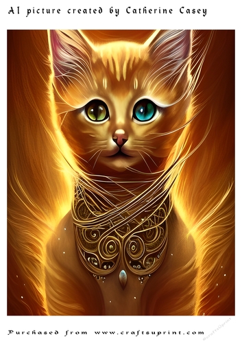 AI (Artificial Intelligence) A4 Beautiful Fantasy Picture of Stunning Fantasy Cats
