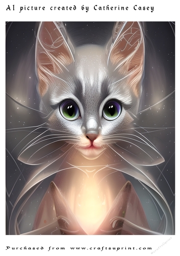 AI (Artificial Intelligence) A4 Beautiful Fantasy Picture of Stunning Fantasy Cats