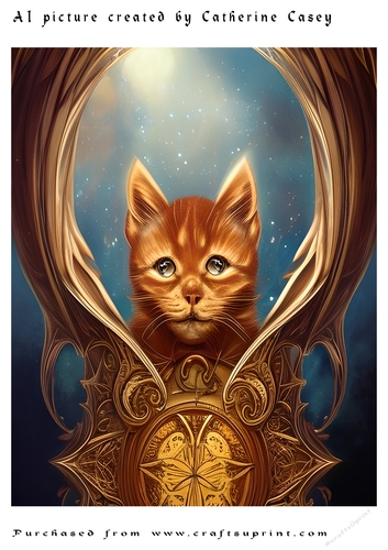AI (Artificial Intelligence) A4 Beautiful Fantasy Picture of Stunning Fantasy Cats