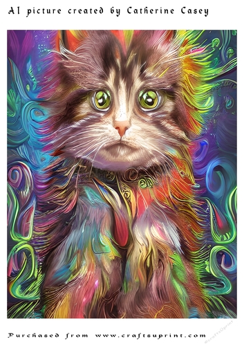 AI (Artificial Intelligence) A4 Beautiful Fantasy Picture of Stunning Fantasy Cats
