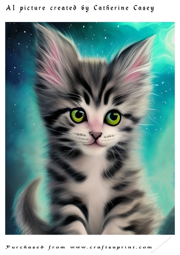 AI (Artificial Intelligence) A4 Beautiful Fantasy Picture of Stunning Fantasy Cats