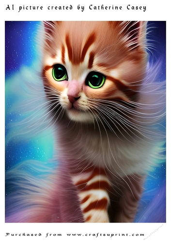 AI (Artificial Intelligence) A4 Beautiful Fantasy Picture of Stunning Fantasy Cats
