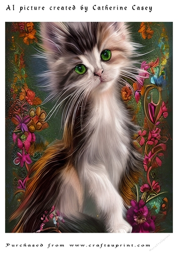 AI (Artificial Intelligence) A4 Beautiful Fantasy Picture of Stunning Fantasy Cats