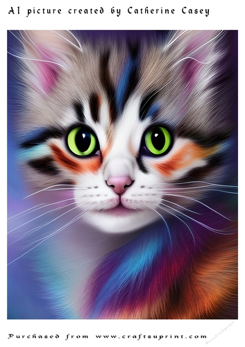 AI (Artificial Intelligence) A4 Beautiful Fantasy Picture of Stunning Fantasy Cats